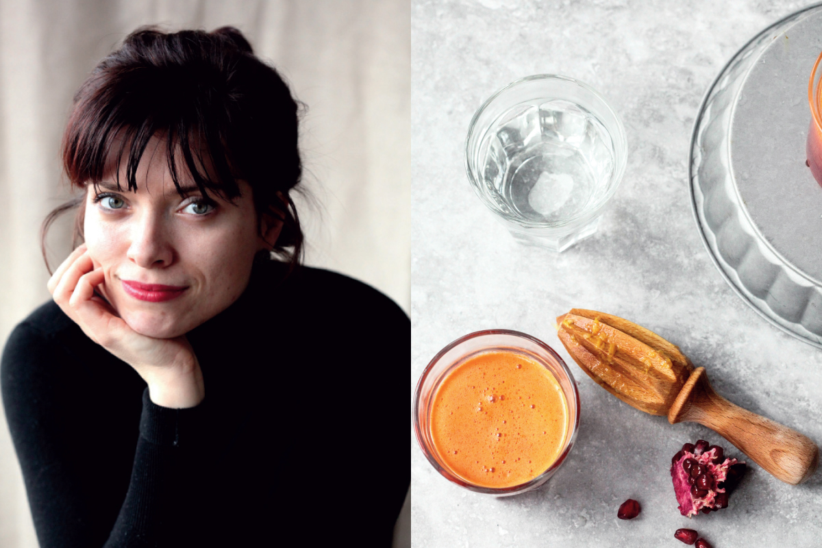 Sok z pomarańczy i owocu granatu