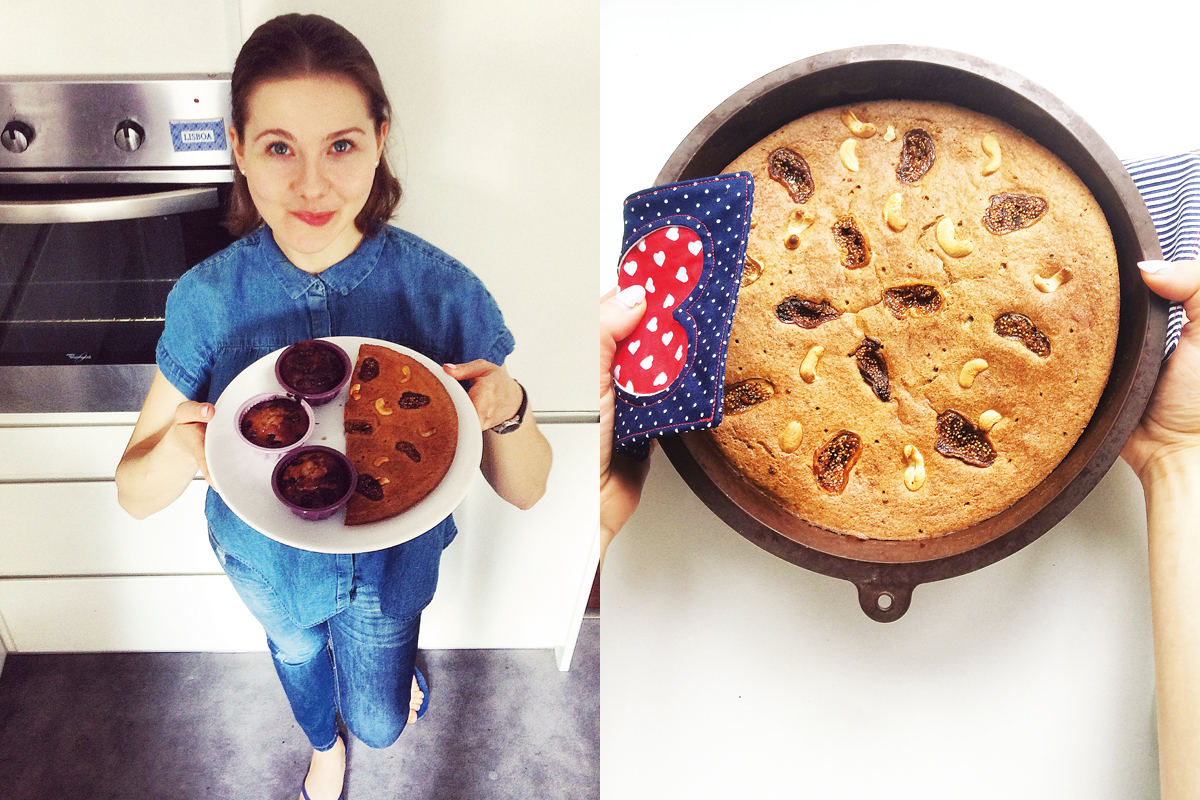 Owsiane ciasto figowe