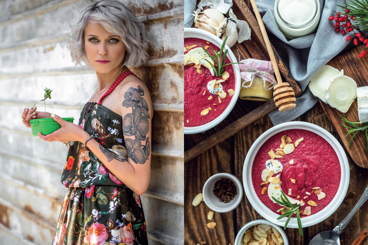 Korzenny krem z pieczonych buraków